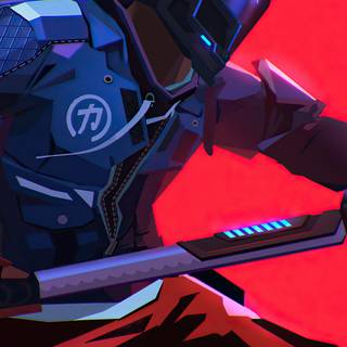 Blue and red Fortnite iPhone wallpaper