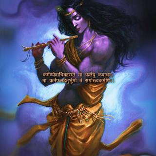 Aesthetic Krishna wallpaper