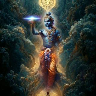 Aesthetic Krishna wallpaper