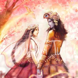 Aesthetic Krishna wallpaper