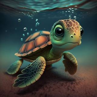 Cute sea turtle wallpaper
