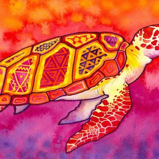 Cute sea turtle wallpaper