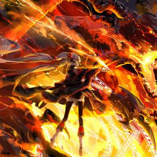 Tanjiro flame dragon wallpaper