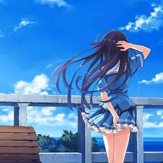 Anime blue sky HD wallpaper