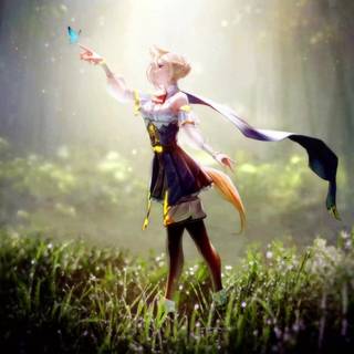 Forest anime PC wallpaper