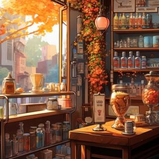 Cafe phone wallpaper