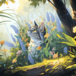 Forest anime PC wallpaper