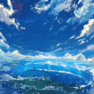 Anime blue sky HD wallpaper