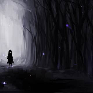 Forest anime PC wallpaper