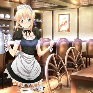 Anime cafe aesthetic desktop wallpaper