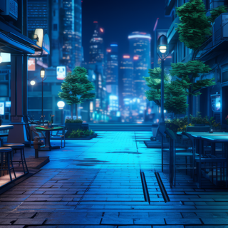 Anime cafe aesthetic desktop wallpaper