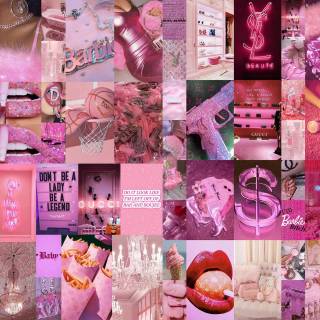 Baddie collage desktop wallpaper