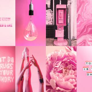 Baddie collage desktop wallpaper