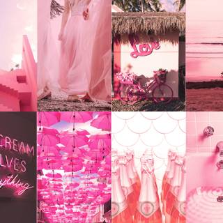 Baddie collage desktop wallpaper