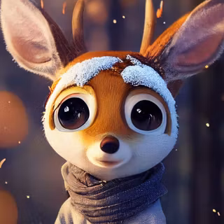 Winter cute animal wallpaper