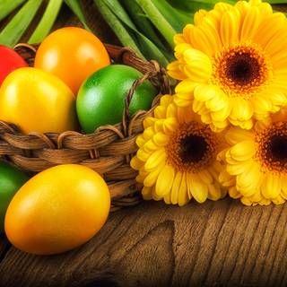 Easter egg yellow wallpaper