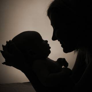 Mother love shadow wallpaper