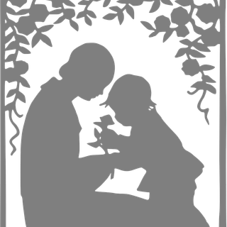 Mother love shadow wallpaper