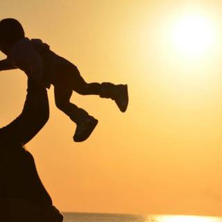 Mother love shadow wallpaper