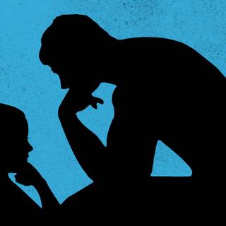 Mother love shadow wallpaper