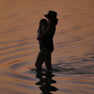 Mother love shadow wallpaper