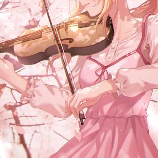 Anime girl spring iPhone wallpaper