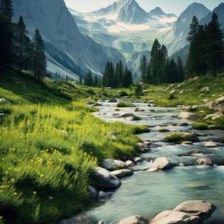 Spring landscape phone wallpaper