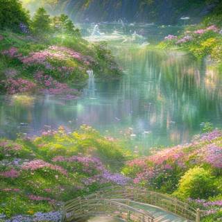 Spring landscape phone wallpaper