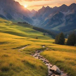 Spring landscape vertical wallpaper