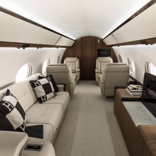 Private jet interior wallpaper