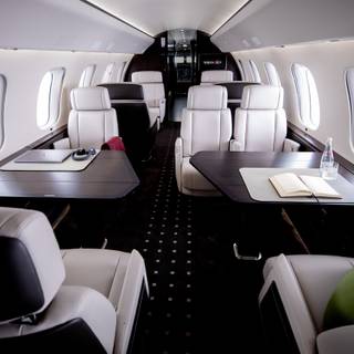 Private jet interior wallpaper