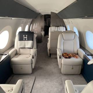 Private jet interior wallpaper