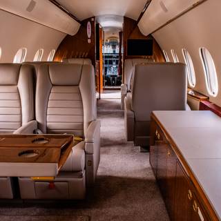 Private jet interior wallpaper
