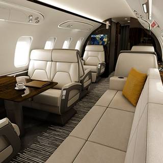Private jet interior wallpaper