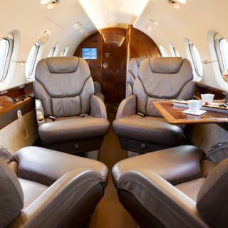 Private jet interior wallpaper