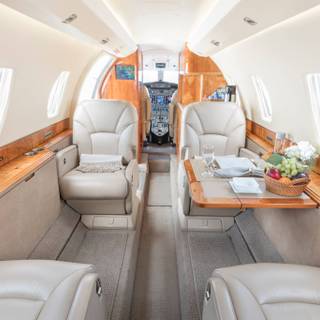Private jet interior wallpaper