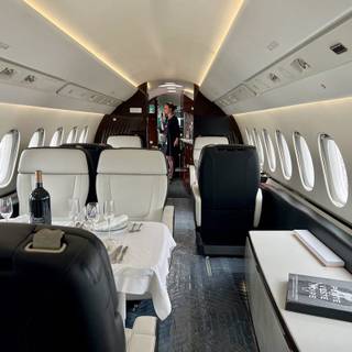 Private jet interior wallpaper