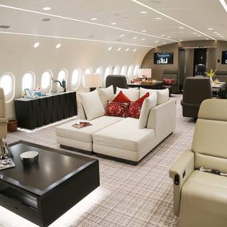 Private jet interior wallpaper