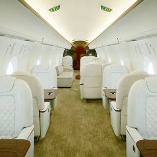 Private jet interior wallpaper