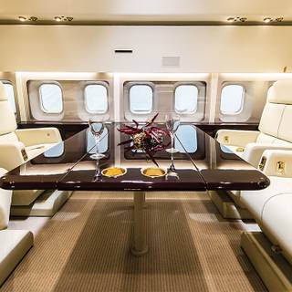 Private jet interior wallpaper