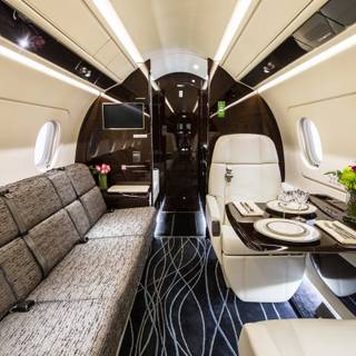 Private jet interior wallpaper
