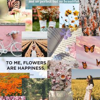 iPhone collage spring wallpaper