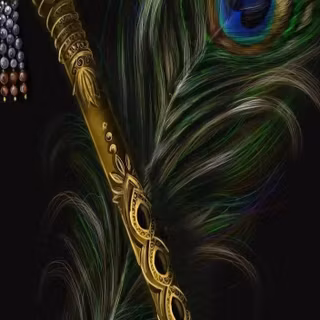 Krishna peacock wallpaper