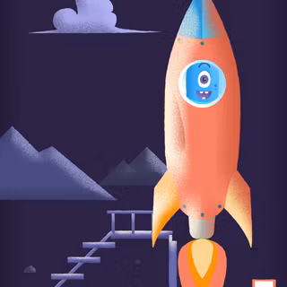 Rocket cartoon wallpaper