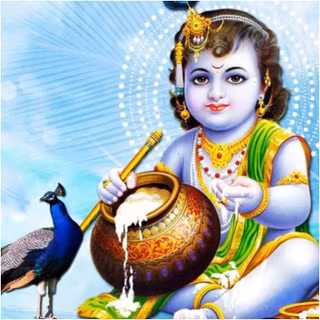 Krishna peacock wallpaper