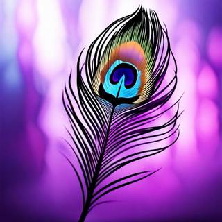 Krishna peacock wallpaper