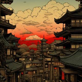 Japan city phone wallpaper