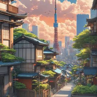 Japan city phone wallpaper