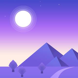 Minimalist landscape iPhone wallpaper