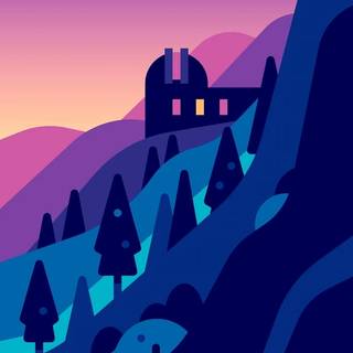 Minimalist landscape iPhone wallpaper